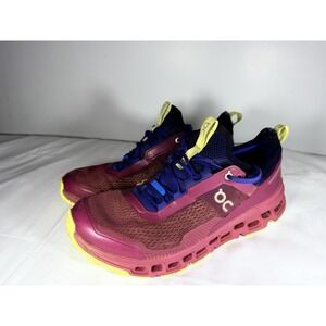 On Cloudultra 2 Men's Trail Running Shoes Pink Navy Yellow Size 10.5